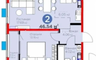 Продажа 2-комнатной квартиры, 46.6 м², ул. Белжайлау, дом  47а - Продажа  двухкомнатных квартир в Алматы