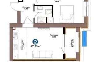 Продажа 2-комнатной квартиры, 48 м²