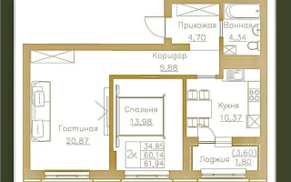 Продажа 2-комнатной квартиры, 62.55 м², ул. Е-908, дом  24 - Продажа  двухкомнатных квартир в Астане без посредников