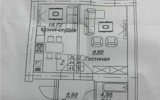 Продажа 1-комнатной квартиры, 48.8 м², ул. А-52, дом  8 - Продажа  однокомнатных квартир в новостройках Астаны без посредников