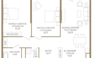 Продажа 3-комнатной квартиры, 80.5 м², ул. Сатпаева, дом  90а/1 - Продажа  трехкомнатных квартир в новостройках Алматы