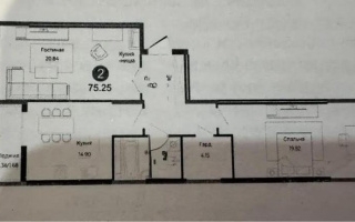 Продажа 2-комнатной квартиры, 75.25 м², ул. Е-882, дом  7/1 - Продажа  двухкомнатных квартир в новостройках Астаны без посредников