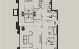 Продажа 3-комнатной квартиры, 105.65 м², ул. Каппарова, дом  254в - Продажа квартир в Алматы с фото