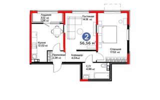 Продажа 2-комнатной квартиры, 57 м² - Продажа квартир в Турксибском р-не Алматы