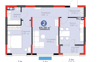 Продажа 2-комнатной квартиры, 65.28 м², ул. Ботакоз, дом  2/1 - Продажа  двухкомнатных квартир в Алматы