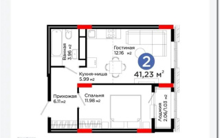Продажа 2-комнатной квартиры, 41.23 м², пр. Туран, дом  55/16 - Продажа  двухкомнатных квартир в Астане