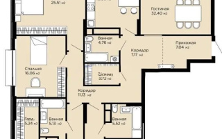 Продажа 5-комнатной квартиры, 185 м², ул. Рыскулова, дом  3 - Продажа квартир в Астане с фото