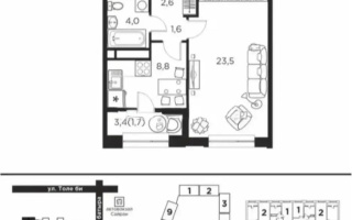 Продажа 1-комнатной квартиры, 42.2 м², ул. Утеген батыра, дом  11в - Продажа квартир в Алматы с фото