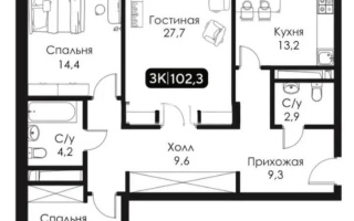 Продажа 3-комнатной квартиры, 102 м², пр. Кошкарбаева, дом  54а - Продажа квартир в Казахстане