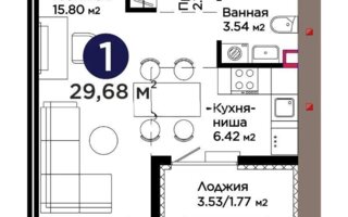 Продажа 1-комнатной квартиры, 29.68 м² - Продажа однокомнатных квартир в Астане - страница 2
