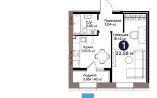 Продажа 1-комнатной квартиры, 32.58 м² - Продажа квартир в Казахстане - страница 105