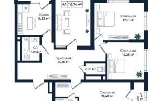 Продажа 4-комнатной квартиры, 112.74 м², пр. Абая, дом  118 - Продажа квартир в новостройках Алматы без посредников с фото