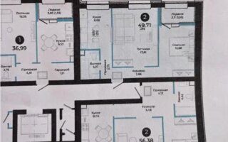 Продажа 2-комнатной квартиры, 49.62 м² - Продажа двухкомнатных квартир в кирпичном доме в Казахстане