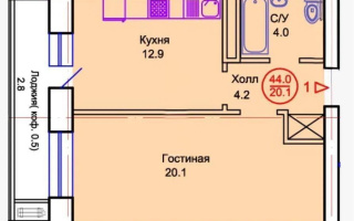 Продажа 1-комнатной квартиры, 44 м², пр. Тауелсыздык, дом  34/8 стр - Продажа  однокомнатных квартир в Астане