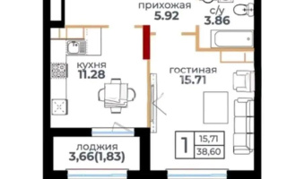 Продажа 1-комнатной квартиры, 39.01 м², ул. Байтурсынова, дом  47 стр - Продажа квартир в Астане