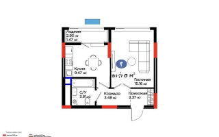 Продажа 1-комнатной квартиры, 37.76 м² - Продажа квартир в монолитно-каркасном доме в Казахстане