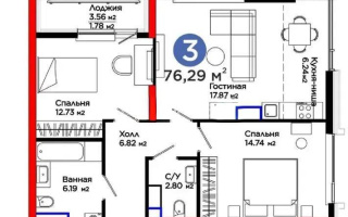 Продажа 3-комнатной квартиры, 76 м², пр. Аль-Фараби, дом  3 - Продажа  трехкомнатных квартир в новостройках Астаны