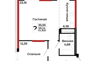 Продажа 2-комнатной квартиры, 56 м², ул. Толе би, дом  25а - Продажа  двухкомнатных квартир в Астане без посредников с фото