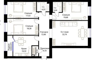 Продажа 4-комнатной квартиры, 133 м², ул. Жошы хана, дом  12/3 - Продажа  четырехкомнатных квартир в Астане без посредников