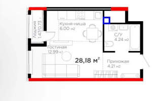 Продажа 1-комнатной квартиры, 29 м², ул. Е-908, дом  23 стр - Продажа квартир в Астане