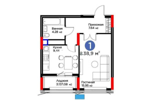 Продажа 1-комнатной квартиры, 38.9 м² - Продажа квартир в р-не Есиль Астаны - страница 8