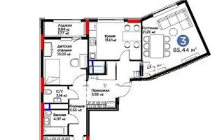 Продажа 3-комнатной квартиры, 85.5 м², ул. Бухар жырау, дом  33 - Продажа  трехкомнатных квартир в новостройках Астаны