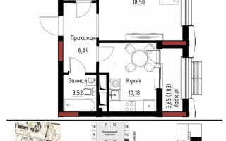 Продажа 1-комнатной квартиры, 44.19 м², ул. Хусейна бен Талала, дом  9/3 стр - Продажа квартир в новостройках Астаны без посредников