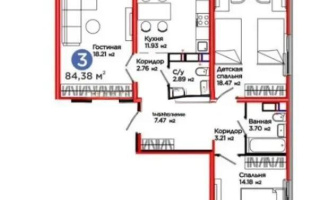 Продажа 3-комнатной квартиры, 85 м², ул. Е-652, дом  18 - Продажа  трехкомнатных квартир в новостройках Астаны