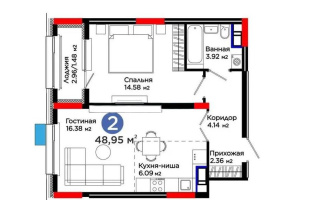 Продажа 2-комнатной квартиры, 48.95 м² - Продажа недвижимости в Астане - страница 33