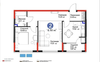Продажа 2-комнатной квартиры, 61.91 м², мкр. Гажайып, дом  33 - Продажа квартир в Алматы