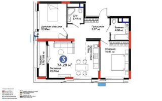 Продажа 3-комнатной квартиры, 74.29 м² - Продажа квартир в Астане - страница 13
