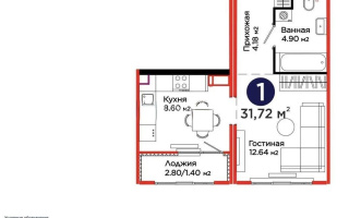 Продажа 1-комнатной квартиры, 31.72 м² - Продажа однокомнатных квартир в Казахстане