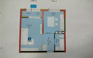 Продажа 1-комнатной квартиры, 34.4 м²
