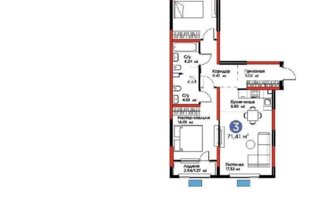 Продажа 3-комнатной квартиры, 71.61 м² - Продажа квартир в новостройках Алматы без посредников