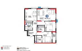 Продажа 3-комнатной квартиры, 96.46 м², ул. Рыскулова, дом  1/1 - Продажа  трехкомнатных квартир в новостройках Астаны