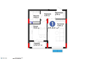 Продажа 1-комнатной квартиры, 40.64 м², ул. Е-900, дом  8 - Продажа  однокомнатных квартир в Астане