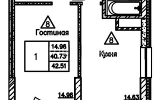 Продажа 1-комнатной квартиры, 43.6 м², пр. Кошкарбаева, дом  36 - Продажа квартир в Астане с фото