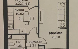 Продажа 1-комнатной квартиры, 40.1 м², ул. Жошы хана, дом  12/3 - Продажа квартир в новостройках Астаны