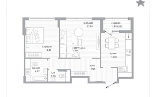 Продажа 2-комнатной квартиры, 66 м², пр. Туран, дом  39 - Продажа  двухкомнатных квартир в Астане без посредников