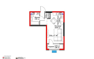 Продажа 1-комнатной квартиры, 29 м², мкр-н Гажайып, дом  33 - Продажа  однокомнатных квартир в Алматы с фото