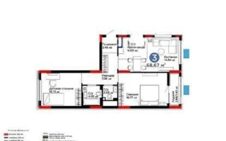 Продажа 3-комнатной квартиры, 68.67 м², ул. Мухаммед Али Джинна, дом  5 - Продажа  трехкомнатных квартир в Астане