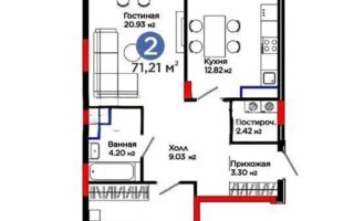 Продажа 2-комнатной квартиры, 71.21 м² - Продажа двухкомнатных квартир от собственников в Астане - страница 8