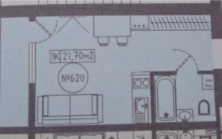 Продажа 1-комнатной квартиры, 21.7 м², ул. Кургальжинское шоссе, дом  37 - Продажа  однокомнатных квартир в Астане с фото