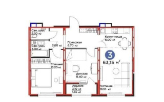 Продажа 3-комнатной квартиры, 63 м², ул. Е-509, дом  11 - Продажа  трехкомнатных квартир в Астане
