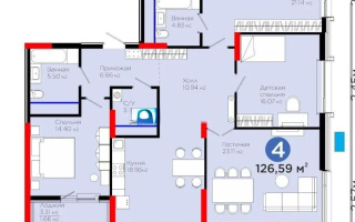 Продажа 4-комнатной квартиры, 126.59 м², пр. Аль-Фараби, дом  3 - Продажа  четырехкомнатных квартир в Астане без посредников