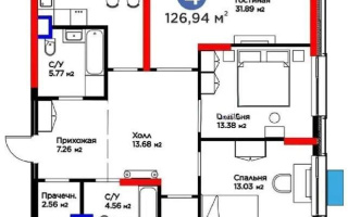 Продажа 4-комнатной квартиры, 126.94 м², ул. Керей, Жанибек хандар, дом  50 - Продажа  четырехкомнатных квартир в новостройках Астаны без посредников