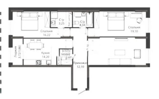 Продажа 3-комнатной квартиры, 96.04 м², ул. Бухар жырау, дом  12/2 - Продажа  трехкомнатных квартир в новостройках Астаны