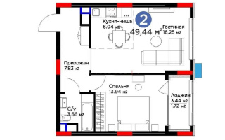 Продажа 2-комнатной квартиры, 50 м², ул. Е-899, дом  4н - Продажа  двухкомнатных квартир в Астане без посредников с фото