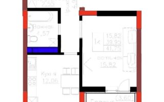 Продажа 2-комнатной квартиры, 42 м²