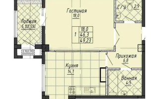 Продажа 1-комнатной квартиры, 49.23 м², ул. Майлина, дом  6б - Продажа квартир в Казахстане